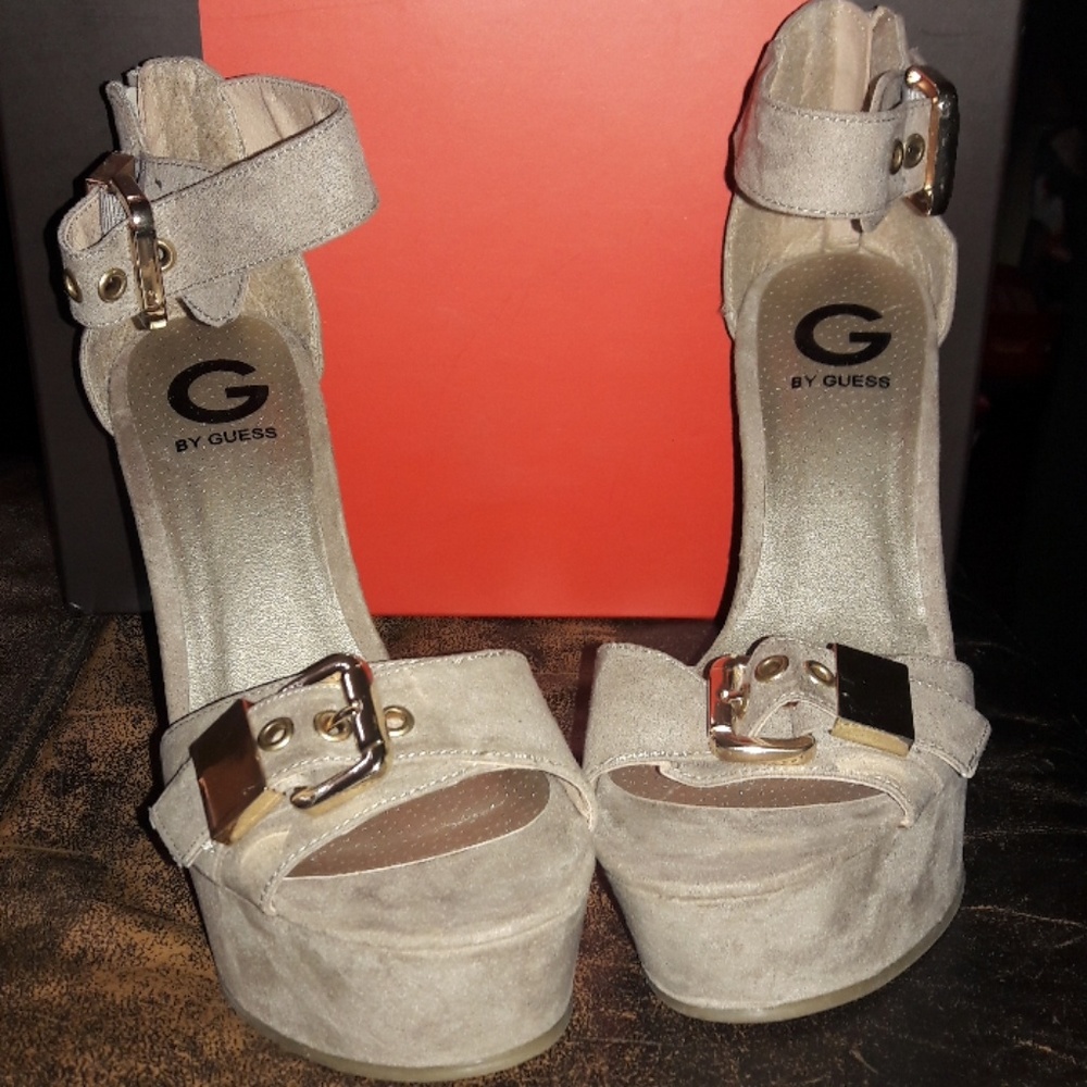 G by Guess suede platforms size 8M